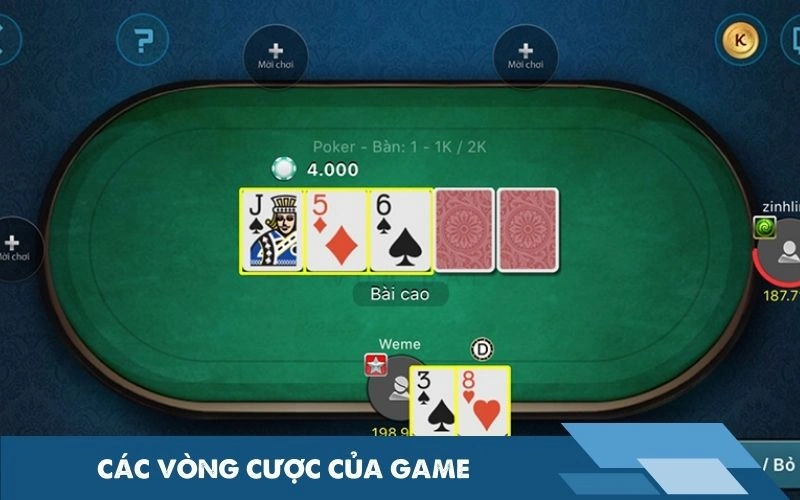 Các vòng cược của game